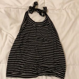 Striped tie back crop top size XS